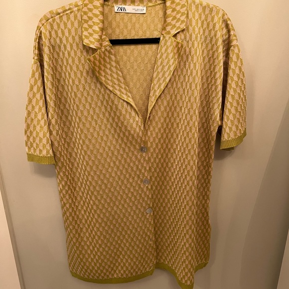 Zara Jacquard Print Polo Shirt - Picture 1 of 1